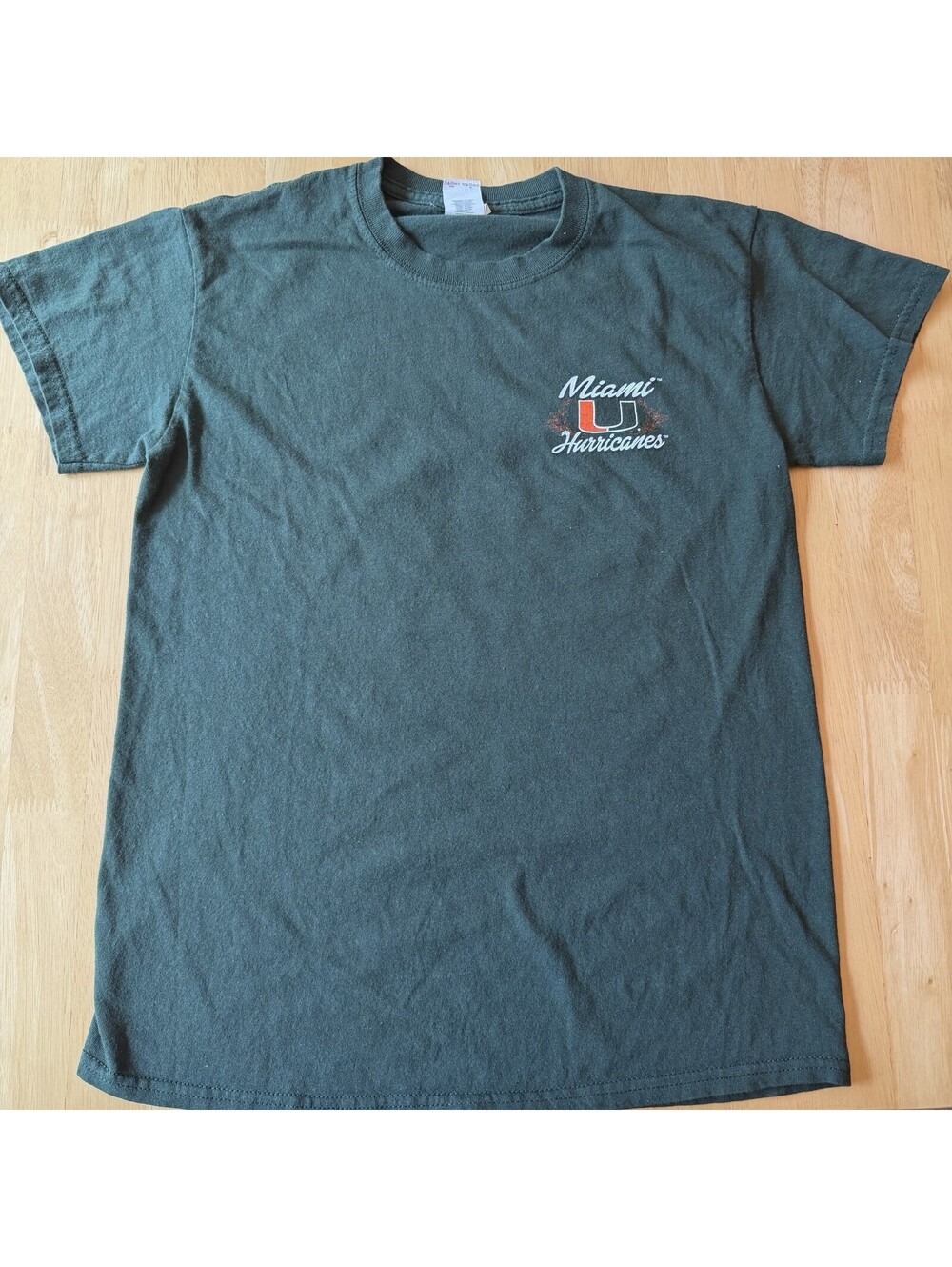 Miami Hurricanes Green Short Sleeve T-Shirt Shirt Size S